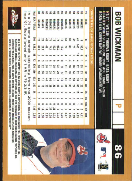 2002 Topps Chrome Baseball (#1-331) Singles - You Choose - Picture 111 of 469