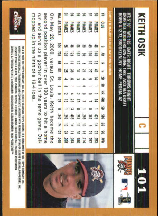 2002 Topps Chrome Baseball (#1-331) Singles - You Choose - Picture 129 of 469