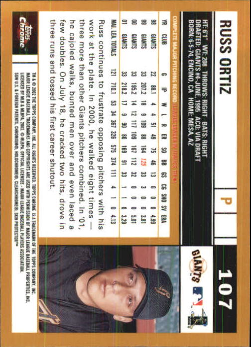 2002 Topps Chrome Baseball (#1-331) Singles - You Choose - Picture 141 of 469