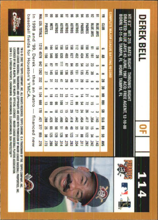 2002 Topps Chrome Baseball (#1-331) Singles - You Choose - Picture 153 of 469