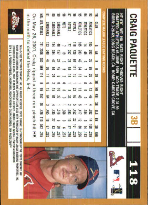 2002 Topps Chrome Baseball (#1-331) Singles - You Choose - Picture 157 of 469