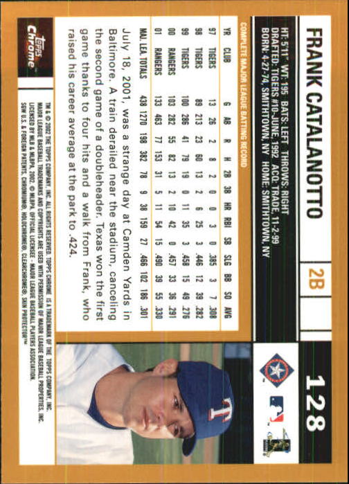 2002 Topps Chrome Baseball (#1-331) Singles - You Choose - Picture 175 of 469