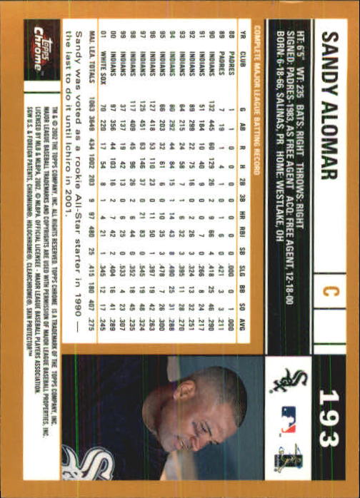 2002 Topps Chrome Baseball (#1-331) Singles - You Choose - Picture 273 of 469