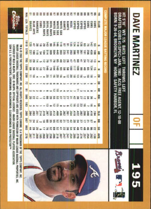 2002 Topps Chrome Baseball (#1-331) Singles - You Choose - Picture 277 of 469