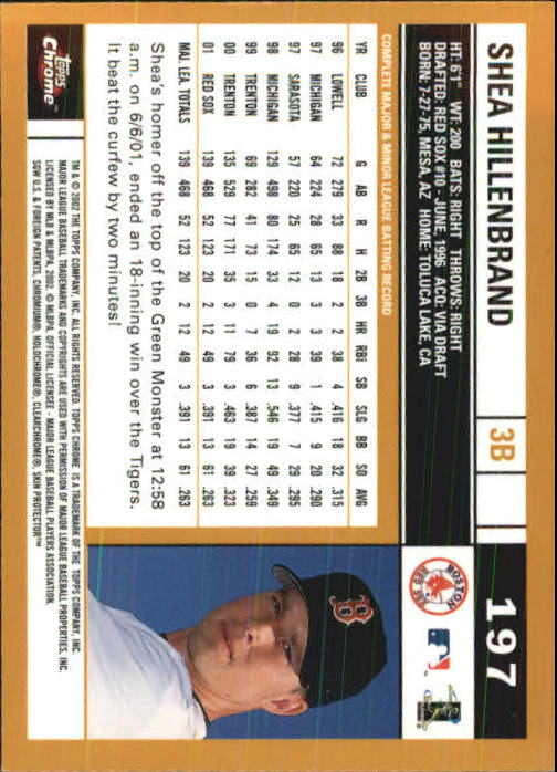2002 Topps Chrome Baseball (#1-331) Singles - You Choose - Picture 281 of 469