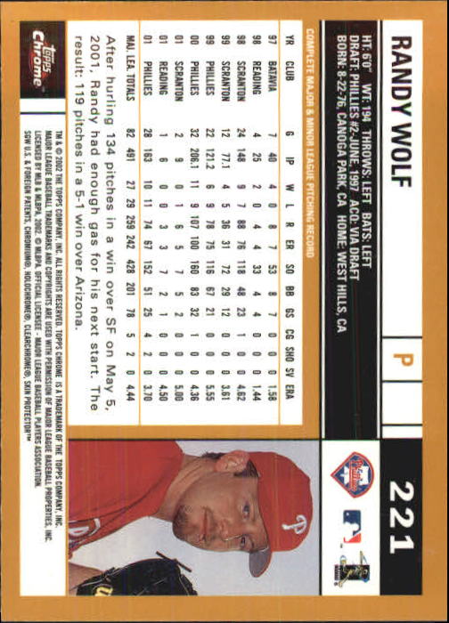 2002 Topps Chrome Baseball (#1-331) Singles - You Choose - Picture 313 of 469