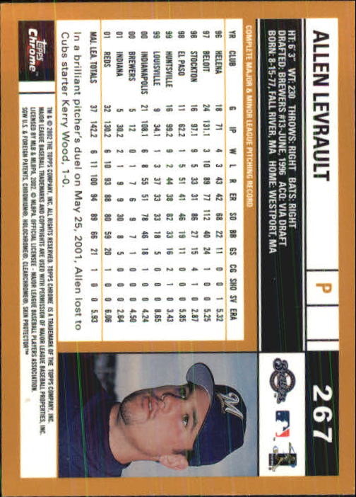 2002 Topps Chrome Baseball (#1-331) Singles - You Choose - Picture 365 of 469