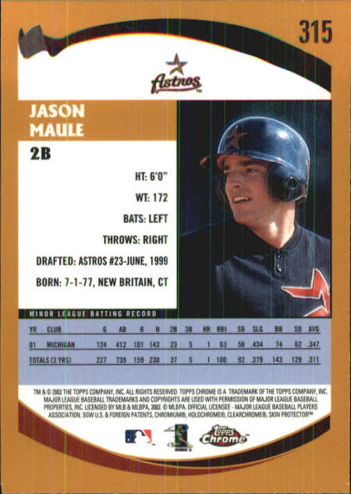 2002 Topps Chrome Baseball (#1-331) Singles - You Choose - Picture 439 of 469
