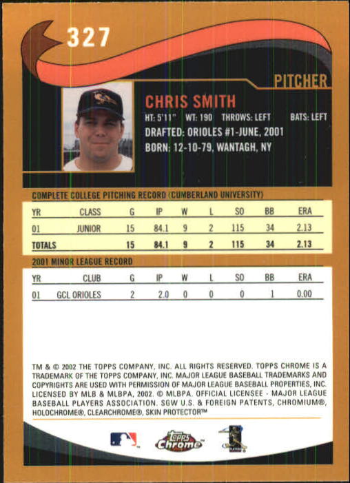 2002 Topps Chrome Baseball (#1-331) Singles - You Choose - Picture 461 of 469