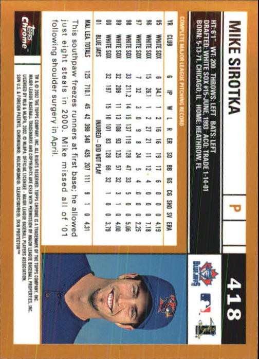 2002 Topps Chrome Baseball (#366-695) Singles - You Choose - Picture 81 of 473
