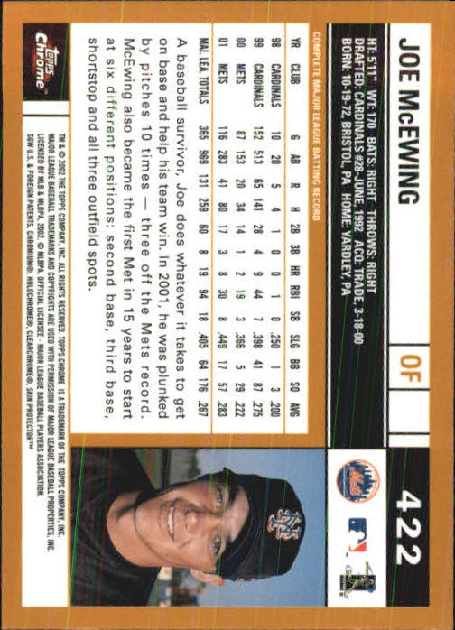 2002 Topps Chrome Baseball (#366-695) Singles - You Choose - Picture 87 of 473