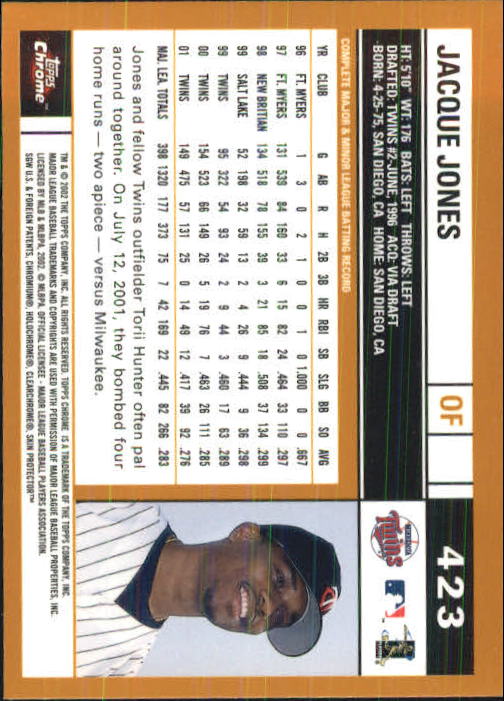 2002 Topps Chrome Baseball (#366-695) Singles - You Choose - Picture 89 of 473