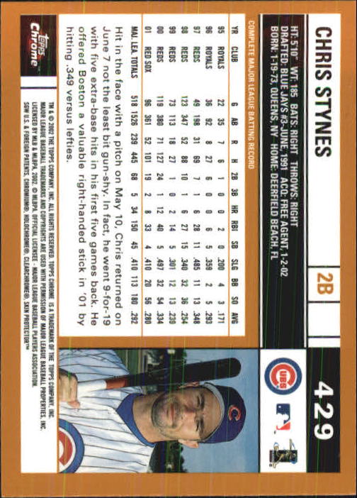 2002 Topps Chrome Baseball (#366-695) Singles - You Choose - Picture 93 of 473