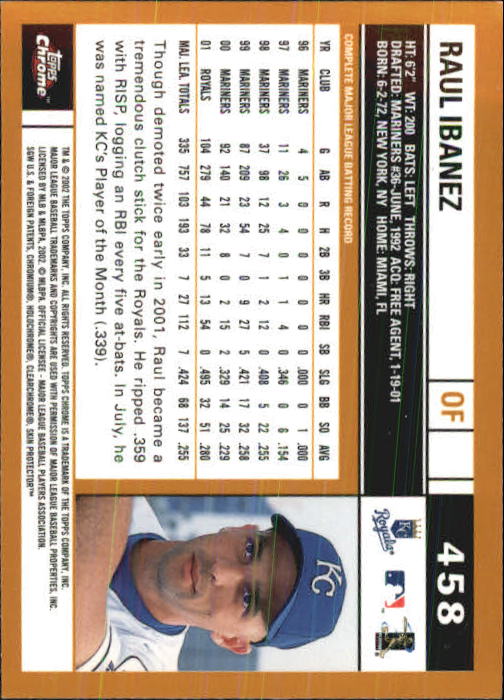 2002 Topps Chrome Baseball (#366-695) Singles - You Choose - Picture 139 of 473