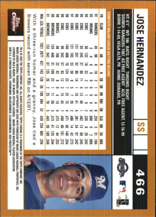 2002 Topps Chrome Baseball (#366-695) Singles - You Choose - Picture 151 of 473