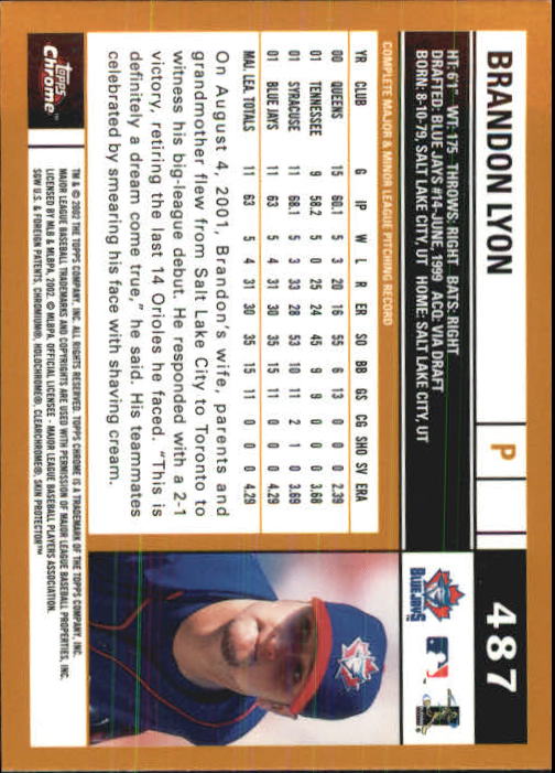 2002 Topps Chrome Baseball (#366-695) Singles - You Choose - Picture 171 of 473