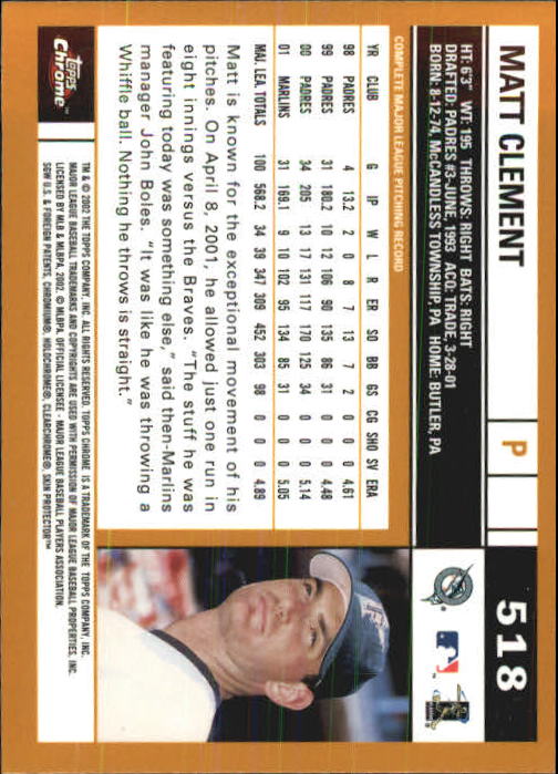 2002 Topps Chrome Baseball (#366-695) Singles - You Choose - Picture 219 of 473