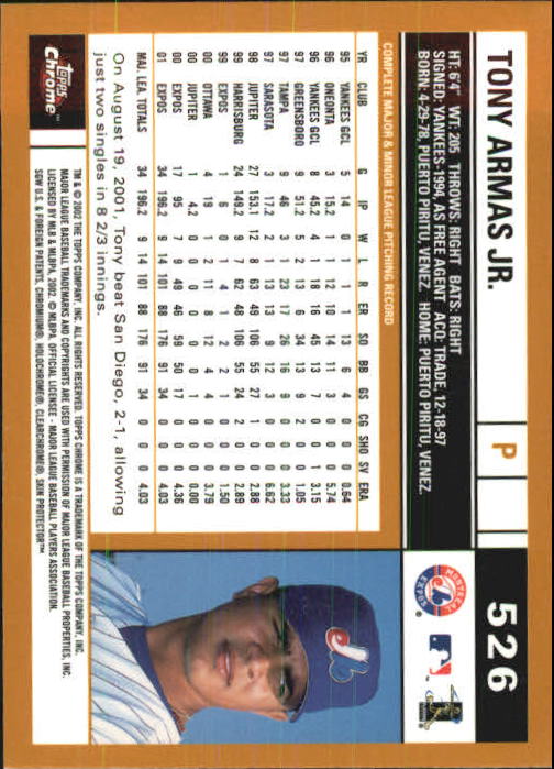 2002 Topps Chrome Baseball (#366-695) Singles - You Choose - Picture 225 of 473