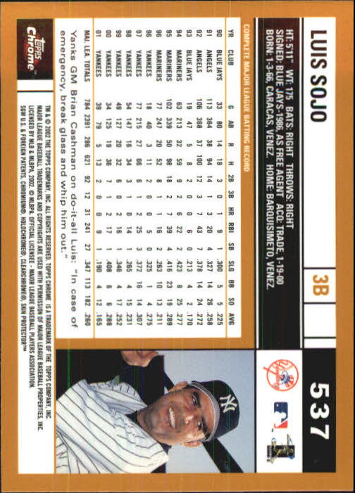 2002 Topps Chrome Baseball (#366-695) Singles - You Choose - Picture 241 of 473