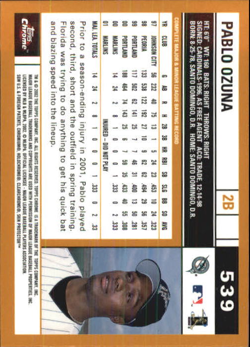 2002 Topps Chrome Baseball (#366-695) Singles - You Choose - Picture 245 of 473