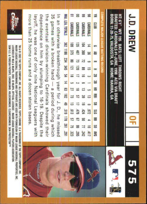 A1950- 2002 Topps Chrome BB Cards 396-695 +Inserts -You Pick- 15+ FREE US SHIP - Picture 265 of 418