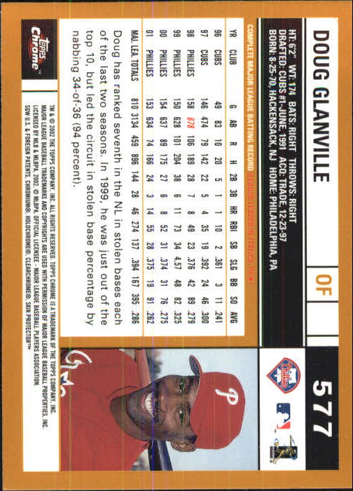2002 Topps Chrome Baseball (#366-695) Singles - You Choose - Picture 301 of 473