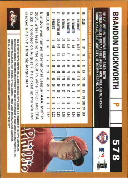 2002 Topps Chrome Baseball (#366-695) Singles - You Choose - Picture 303 of 473
