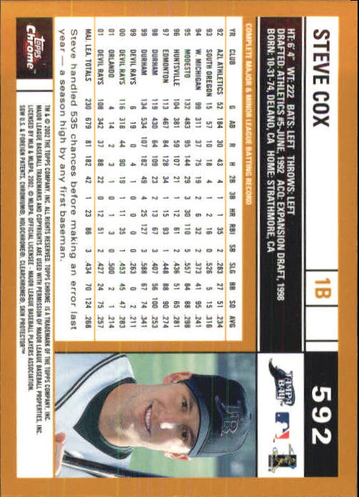 2002 Topps Chrome Baseball (#366-695) Singles - You Choose - Picture 321 of 473