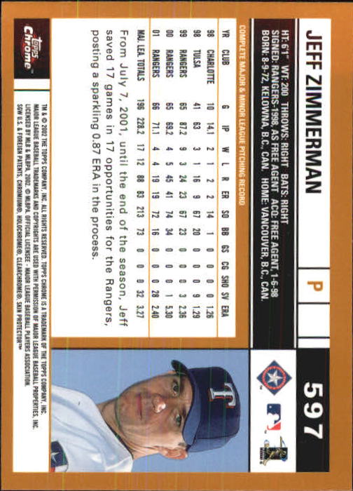 A1950- 2002 Topps Chrome BB Cards 396-695 +Inserts -You Pick- 15+ FREE US SHIP - Picture 301 of 418