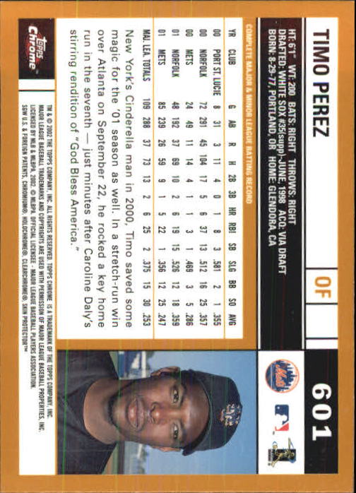 2002 Topps Chrome Baseball (#366-695) Singles - You Choose - Picture 331 of 473