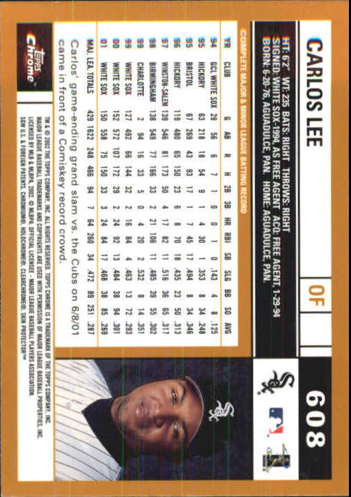 A1950- 2002 Topps Chrome BB Cards 396-695 +Inserts -You Pick- 15+ FREE US SHIP - Picture 309 of 418
