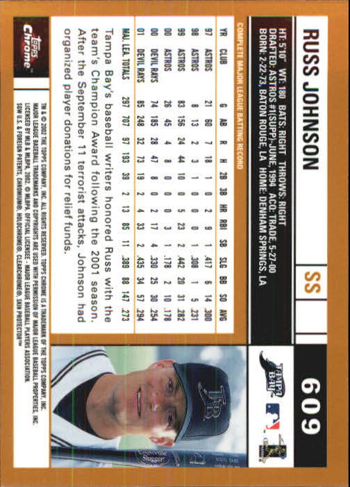 2002 Topps Chrome Baseball (#366-695) Singles - You Choose - Picture 341 of 473