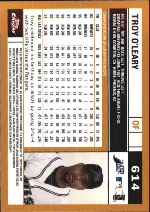 2002 Topps Chrome Baseball (#366-695) Singles - You Choose - Picture 347 of 473
