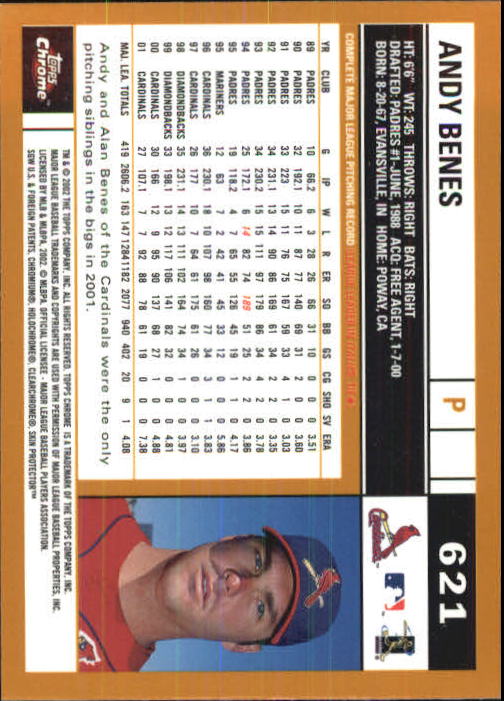 A1950- 2002 Topps Chrome BB Cards 396-695 +Inserts -You Pick- 15+ FREE US SHIP - Picture 322 of 418
