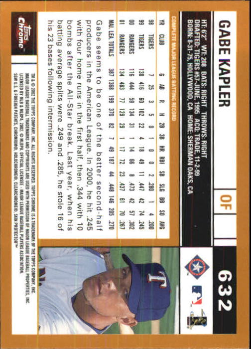 2002 Topps Chrome Baseball (#366-695) Singles - You Choose - Picture 363 of 473