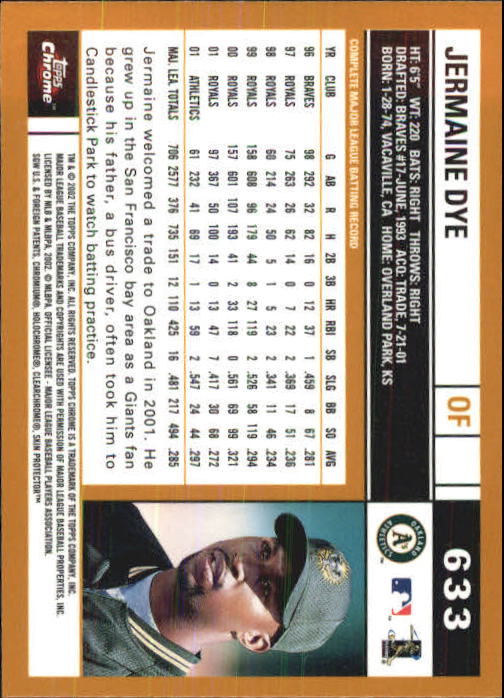 A1950- 2002 Topps Chrome BB Cards 396-695 +Inserts -You Pick- 15+ FREE US SHIP - Picture 332 of 418