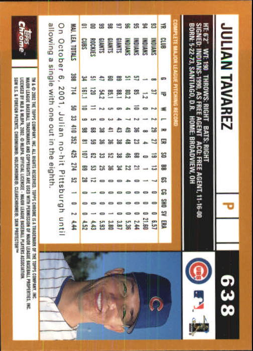 2002 Topps Chrome Baseball (#366-695) Singles - You Choose - Picture 371 of 473