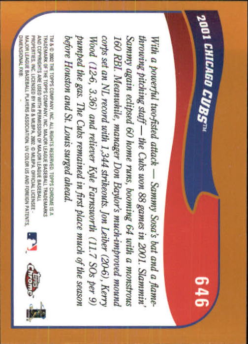 2002 Topps Chrome Baseball (#366-695) Singles - You Choose - Picture 385 of 473