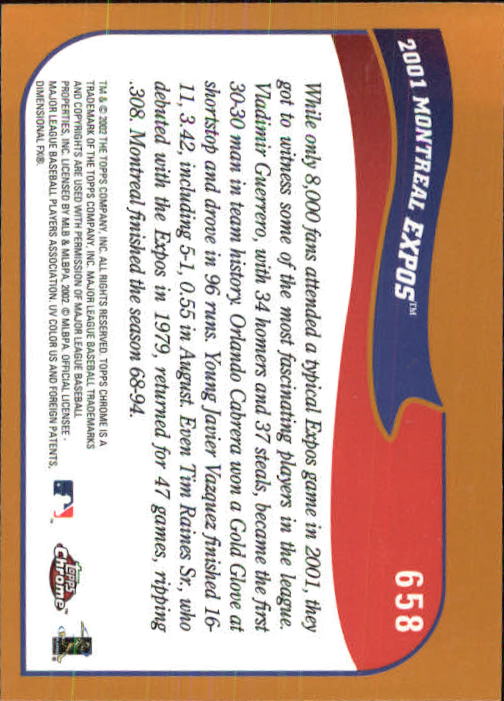 2002 Topps Chrome Baseball (#366-695) Singles - You Choose - Picture 409 of 473