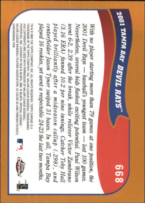 2002 Topps Chrome Baseball (#366-695) Singles - You Choose - Picture 427 of 473