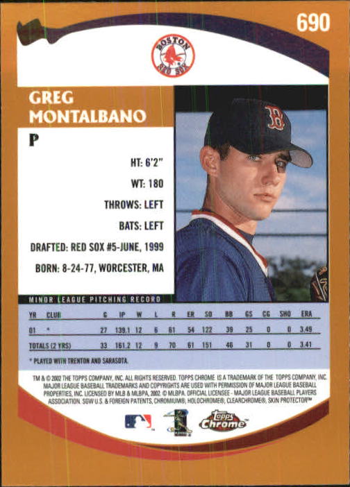2002 Topps Chrome Baseball (#366-695) Singles - You Choose - Picture 468 of 473