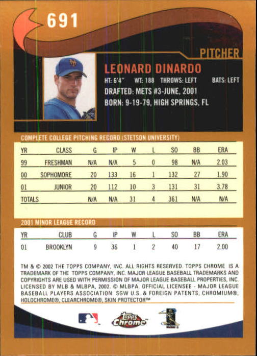 2002 Topps Chrome Baseball (#366-695) Singles - You Choose - Picture 470 of 473