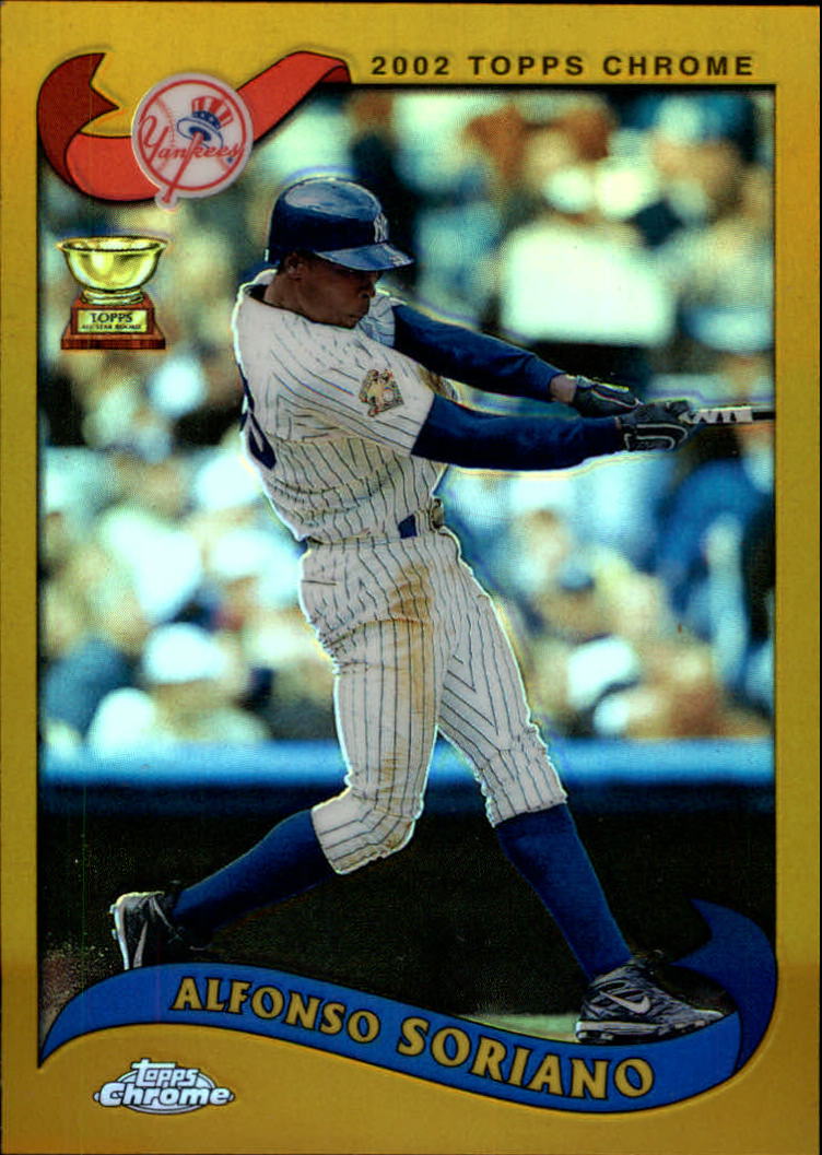 2002 Topps Chrome Gold Refractors #95 Alfonso Soriano - NM-MT