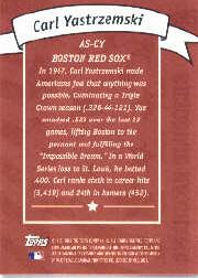 2002 Topps American Pie Sluggers Red #6 Carl Yastrzemski back image