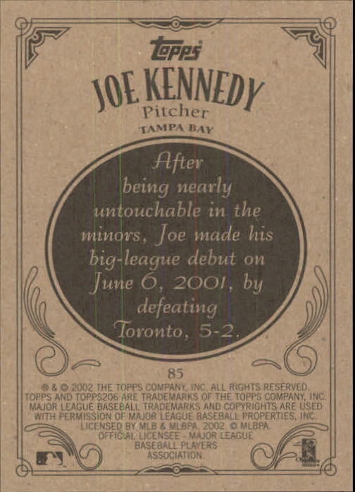 2002 Topps 206 #85 Joe Kennedy back image