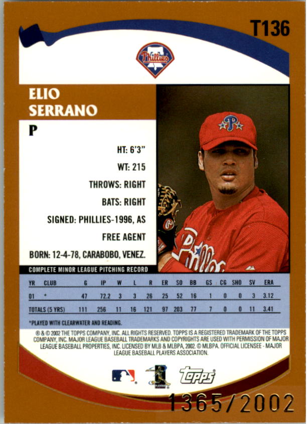 B2118- 2002 Topps Traded Gold BB # S 1-275 Parallels -du Pick- 15 + Gratis US - Bild 21 von 157