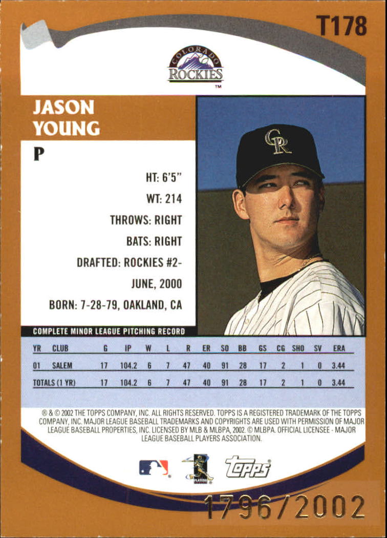 B2118- 2002 Topps Traded Gold BB # S 1-275 Parallels -du Pick- 15 + Gratis US - Bild 51 von 157