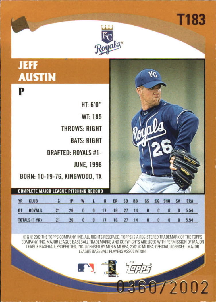 B2118- 2002 Topps Traded Gold BB # S 1-275 Parallels -du Pick- 15 + Gratis US - Bild 57 von 157