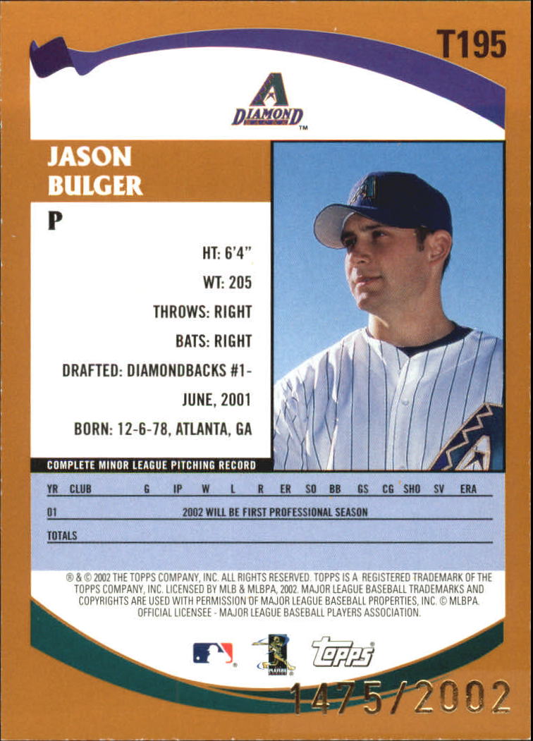 B2118- 2002 Topps Traded Gold BB # S 1-275 Parallels -du Pick- 15 + Gratis US - Bild 73 von 157