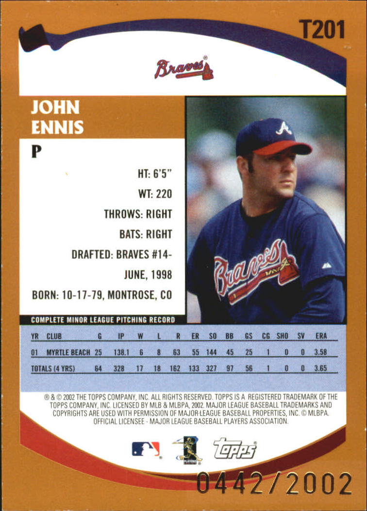 B2118- 2002 Topps Traded Gold BB # S 1-275 Parallels -du Pick- 15 + Gratis US - Bild 81 von 157